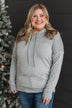 Only Yours Hooded Knit Top- Heather Grey