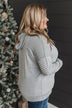 Only Yours Hooded Knit Top- Heather Grey