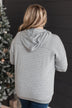 Only Yours Hooded Knit Top- Heather Grey