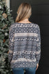 Chilled Looks Knit Top- Charcoal & Oatmeal