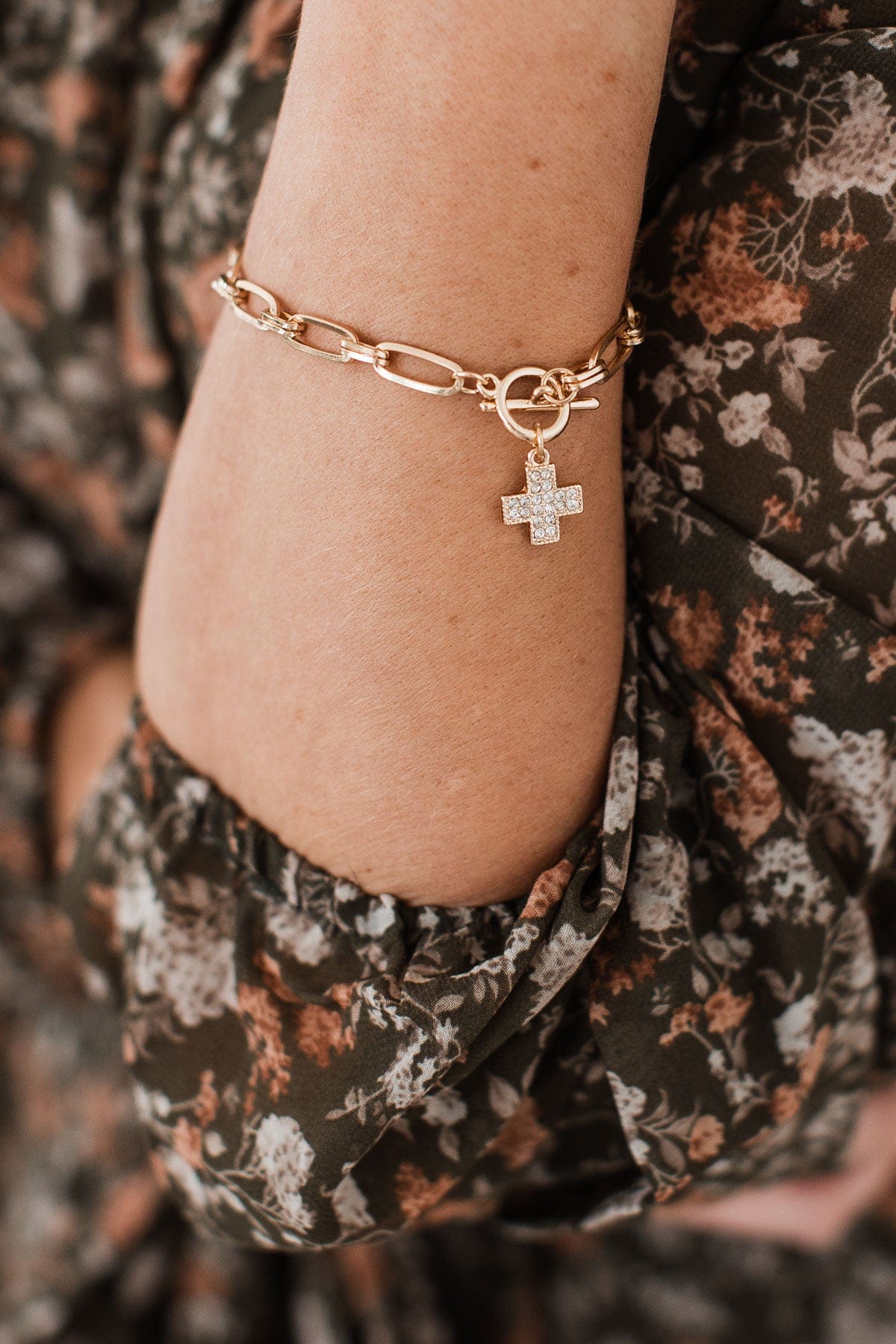 Lead With Grace Chain Bracelet- Gold