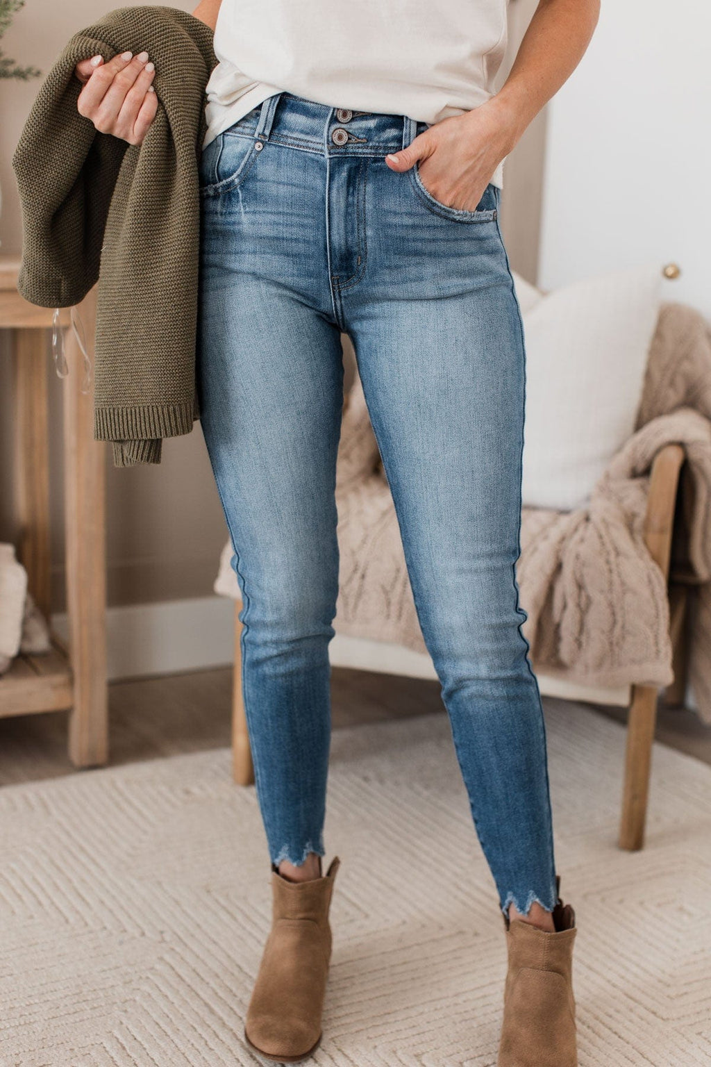 KanCan High-Rise Skinny Jeans- Calliope Wash - Main Image