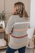 Wonderful Days Striped Knit Sweater- Heather Grey