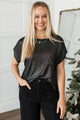 Not So Simple Short Sleeve Top- Black