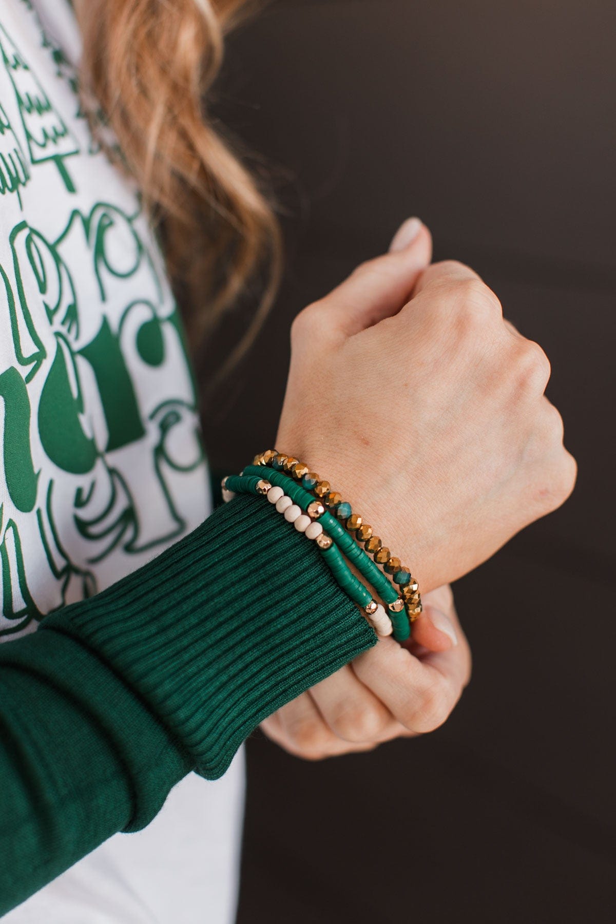 Feeling Lucky Bracelet Set- Green