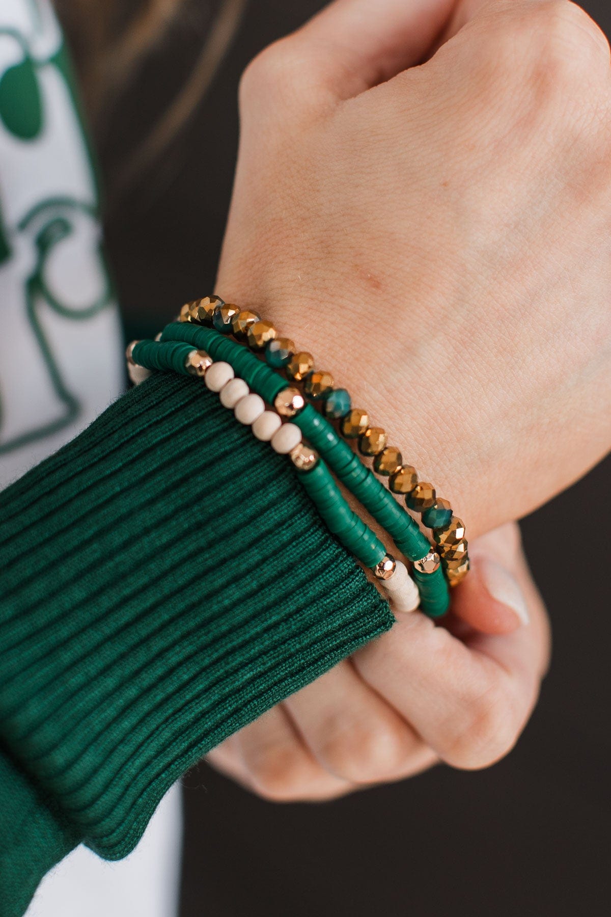 Feeling Lucky Bracelet Set- Green