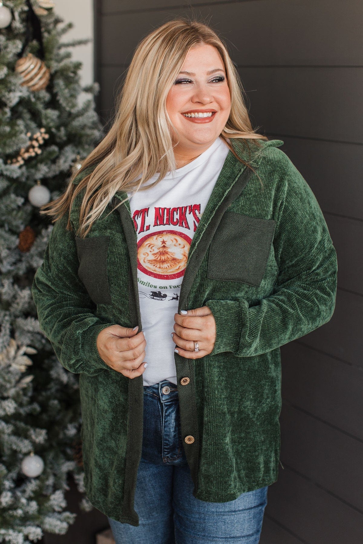 Couldn't Be Cozier Knit Button Top- Olive