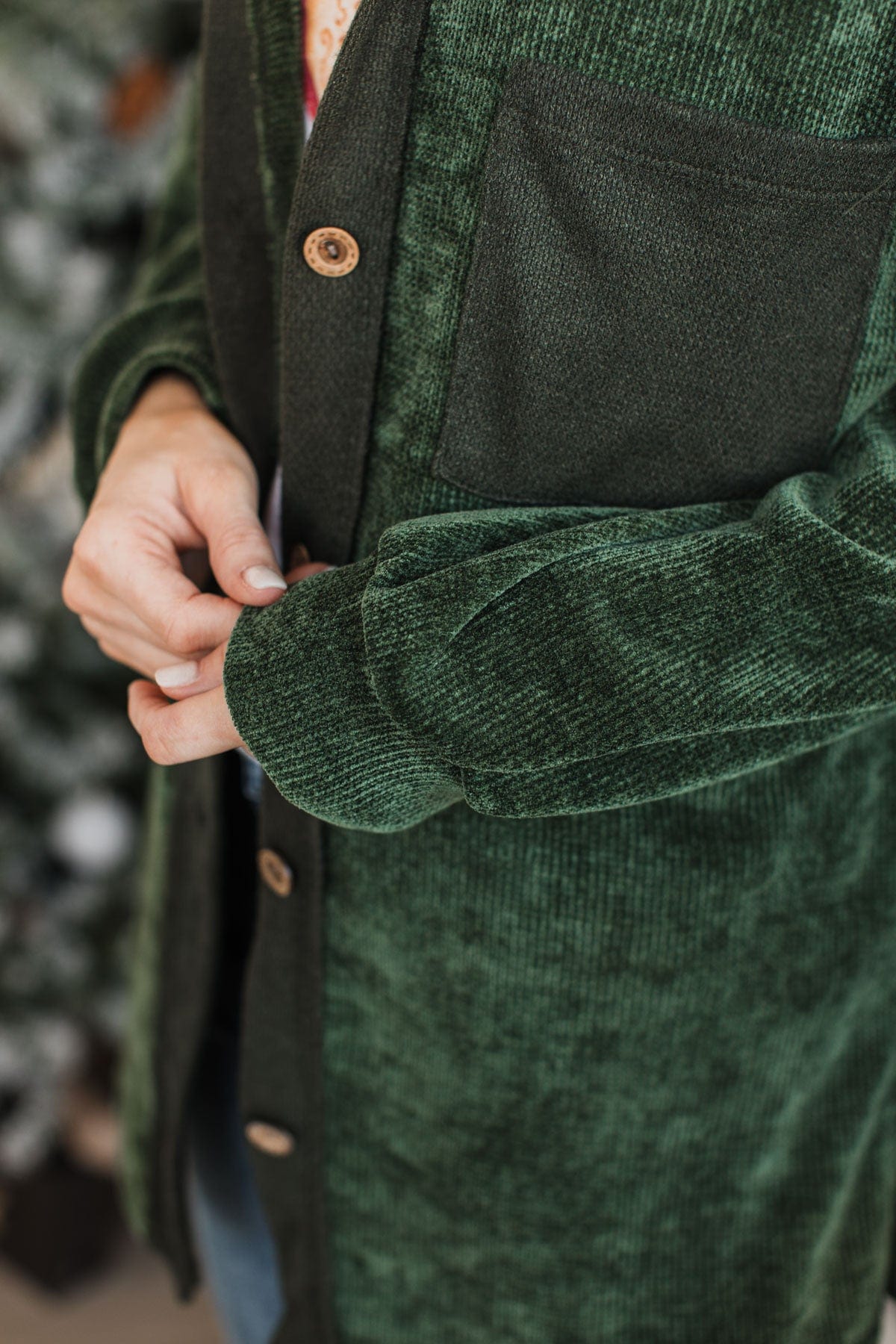 Couldn't Be Cozier Knit Button Top- Olive