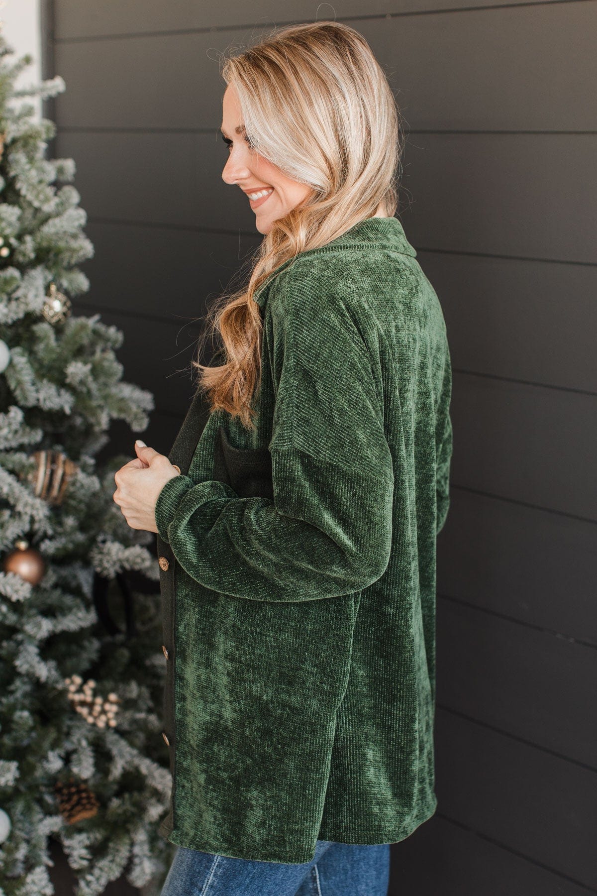 Couldn't Be Cozier Knit Button Top- Olive