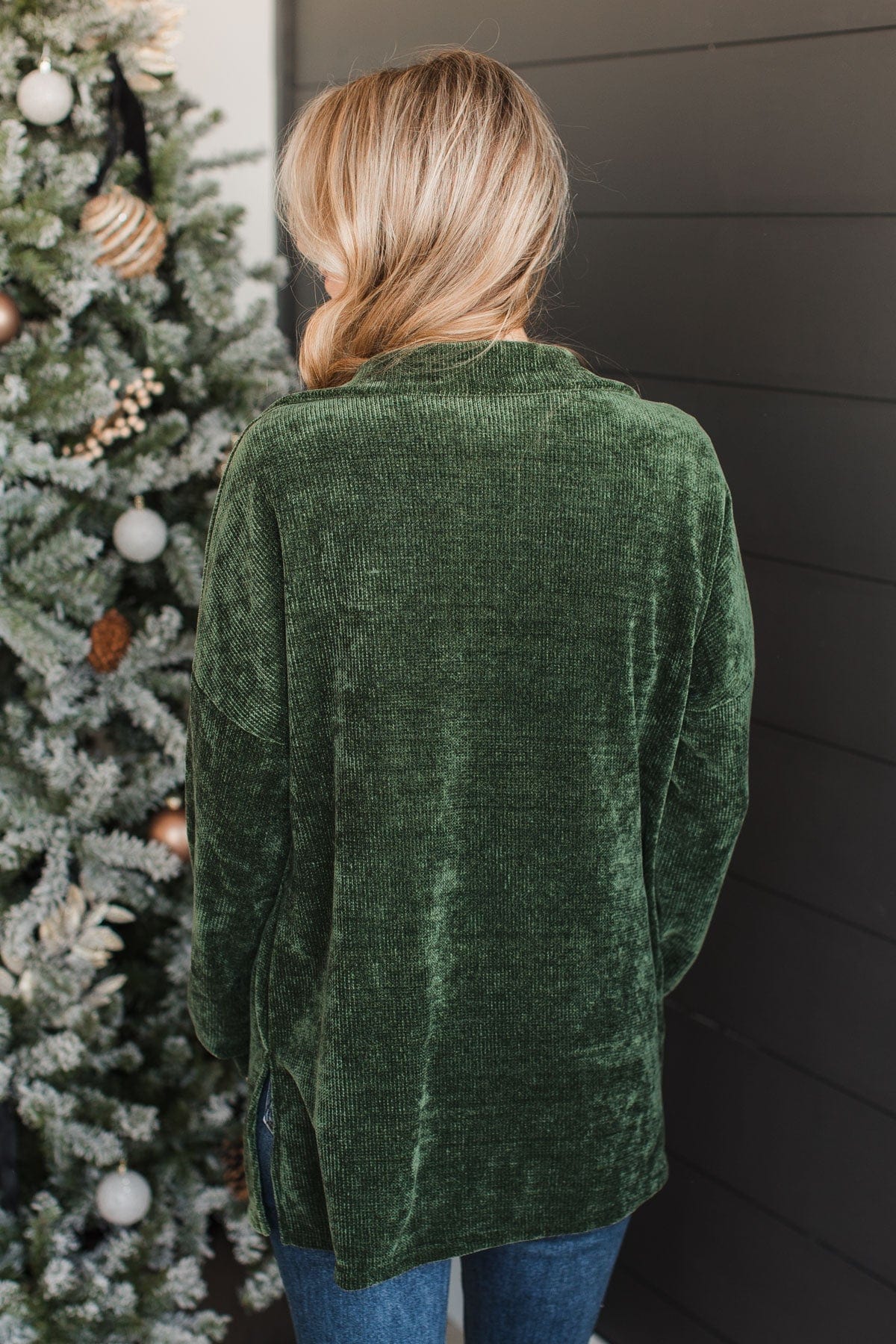 Couldn't Be Cozier Knit Button Top- Olive