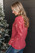 "Joy To The World" Bleached Graphic Top- Red