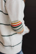 Heartfelt Love Knit Sweater- Ivory & Forest Green