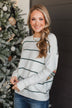 Heartfelt Love Knit Sweater- Ivory & Forest Green