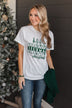 "Merry Christmas" Stacked Graphic Top- White