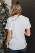 "Merry Christmas" Stacked Graphic Top- White
