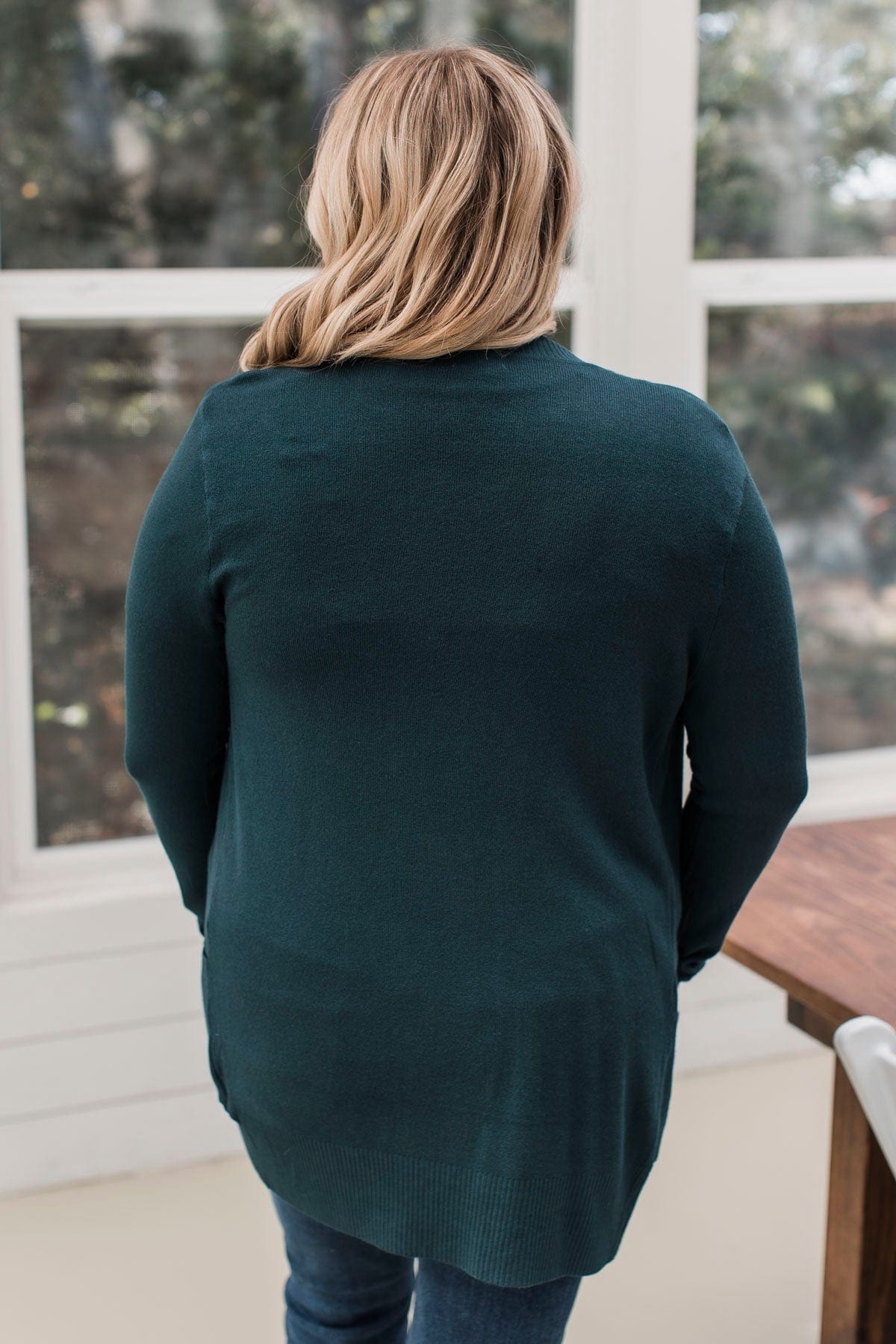 Comfortable With Myself Knit Cardigan- Emerald Green