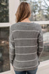 Admire You Striped Knit Sweater- Grey