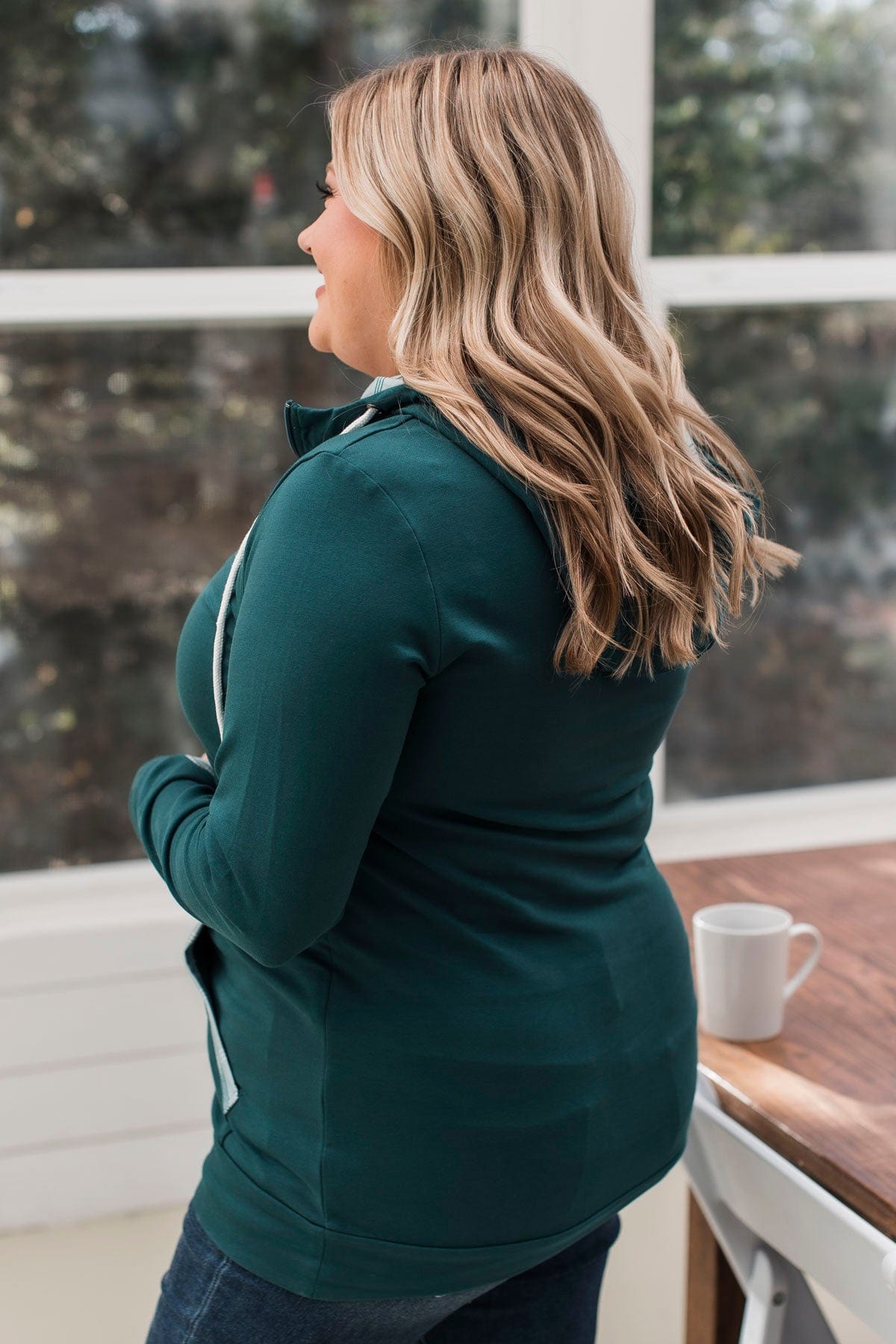 Easy To Love Quarter Zip Hoodie Teal The Pulse Boutique