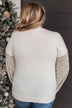 Not Done Here Long Sleeve Top- Beige