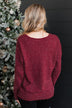 Feel The Spark Knit Sweater- Burgundy