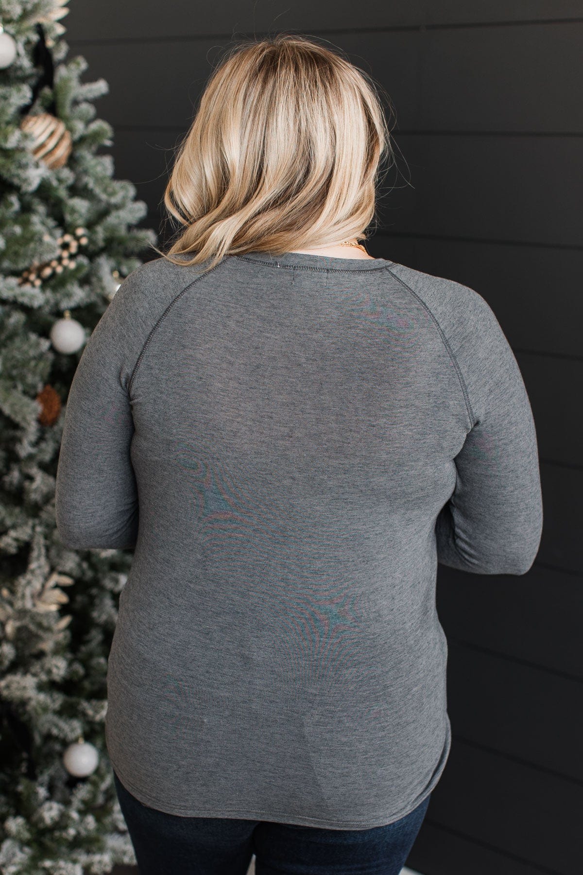 Guaranteed Smiles Knit Top- Grey