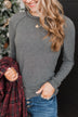 Guaranteed Smiles Knit Top- Grey
