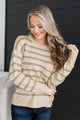 Never Worried Sprinkle Knit Sweater- Warm Beige