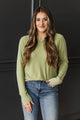 Learning To Be Bold Lightweight Pullover Top- Chartreuse