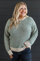 Make Today Beautiful Striped Sweater- Forest Green