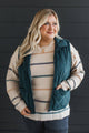 Getting A Fresh Start Quilted Vest- Dark Teal