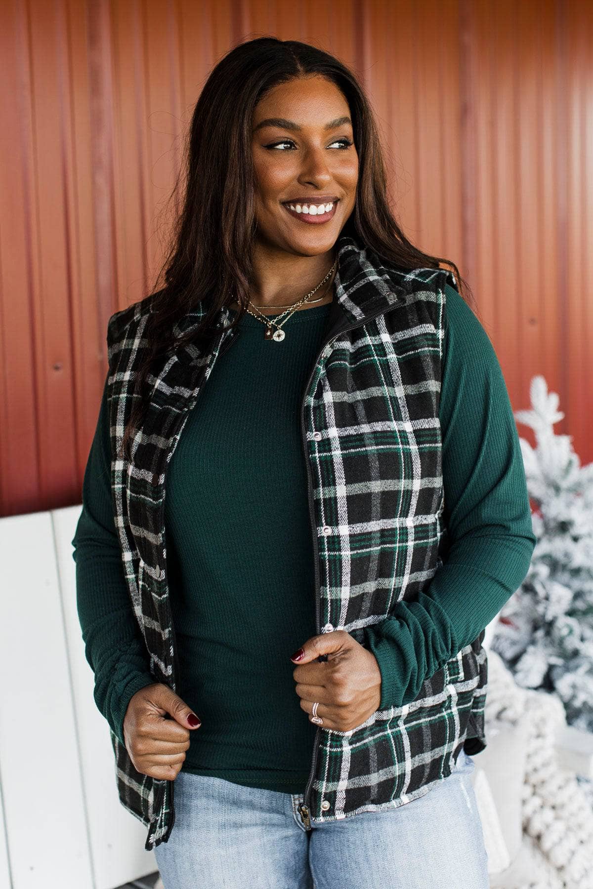 トップス Black Eye Patch Checked Puff Vest Black Eye Patch Checked Puff Vest