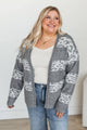 Always On The Move Open Front Cardigan- Grey