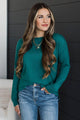 Expect Great Things Knit Sweater- Teal
