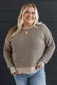 Make Today Beautiful Striped Sweater- Taupe & Dark Brown
