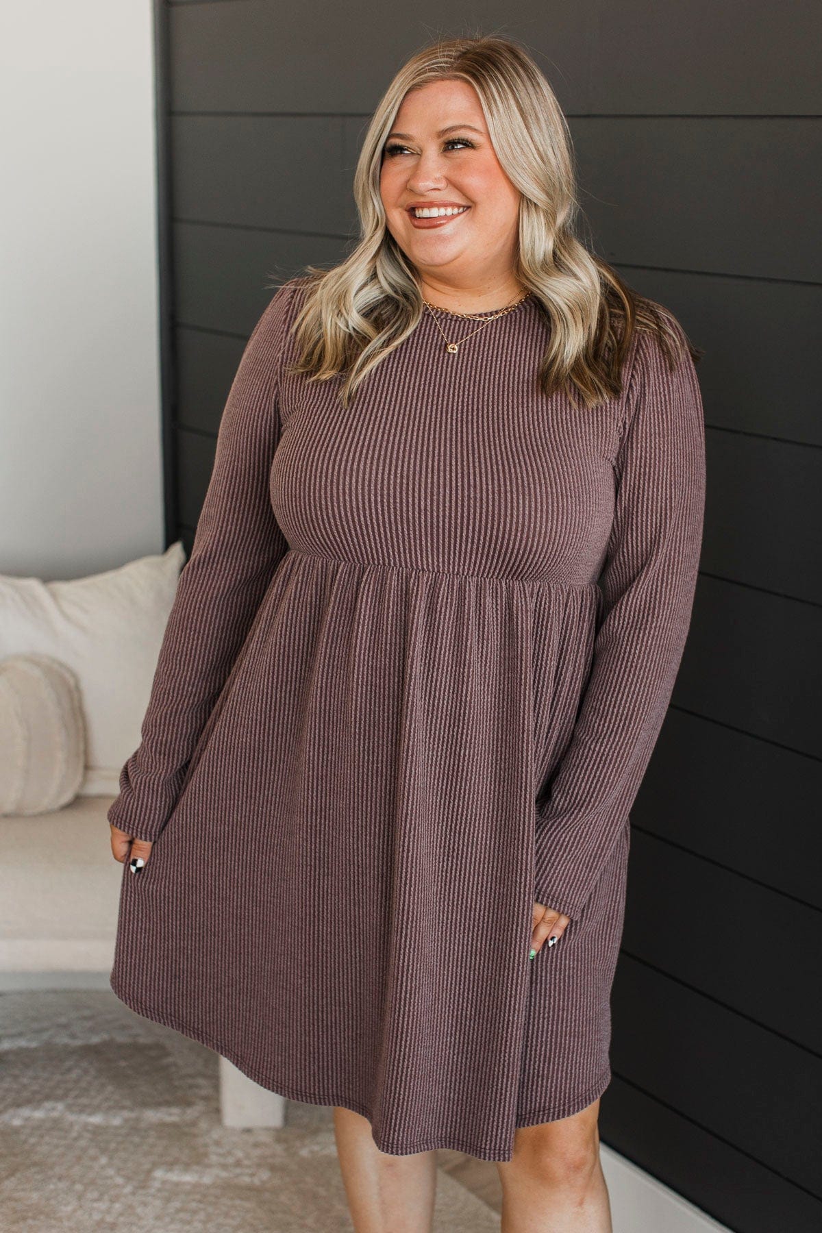 plus size ribbed dress Final Sale Plus Size Off The Shoulder Ribbed Midi Dress in Black