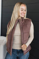 Sights Unseen Puffer Vest- Cocoa