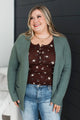 Embrace Today Open Front Knit Cardigan- Dusty Jade