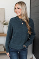 Creating My Happiness Knit Sweater- Dark Teal