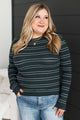 Significant Allure Striped Lightweight Sweater- Dark Teal