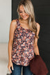 Between You & Me Floral Tank Top- Navy