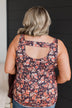 Between You & Me Floral Tank Top- Navy