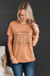 "Start Again" Graphic Tee- Burnt Orange