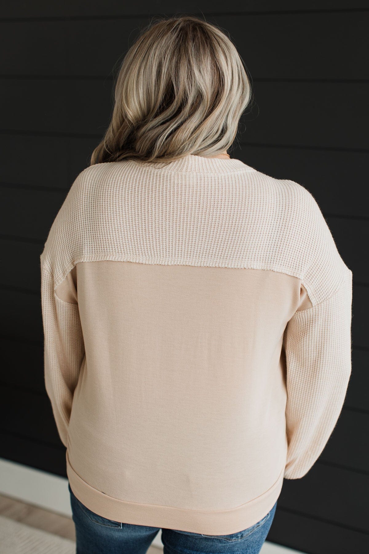 In My Feels Color Block Knit Top- Cream