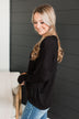 Adoring Looks V-Neck Top- Black