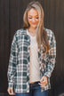 Plenty Of Love Plaid Button Top- Hunter Green