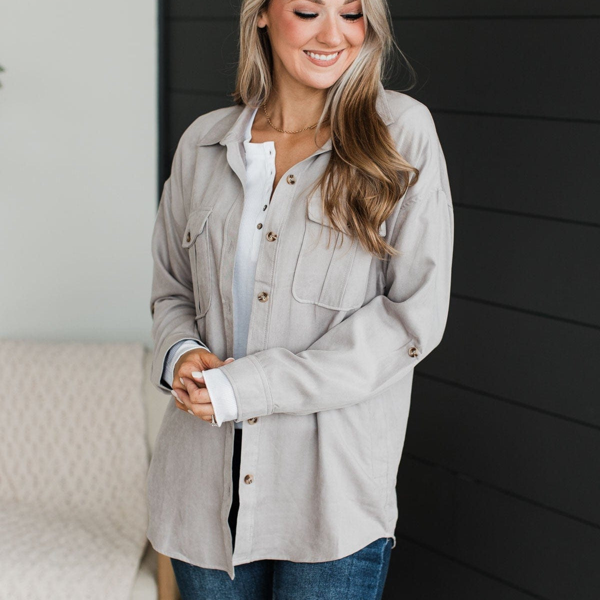 First To Arrive Lightweight Jacket- Grey – The Pulse Boutique
