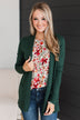 Time To Be Alive Drape Cardigan- Forest Green