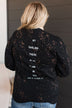 "You Are Beautiful" Bleached Crew Neck- Black