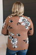 Just For Love Floral Sweater- Mocha