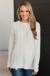 Pique Your Interest Knit Sweater- Ivory